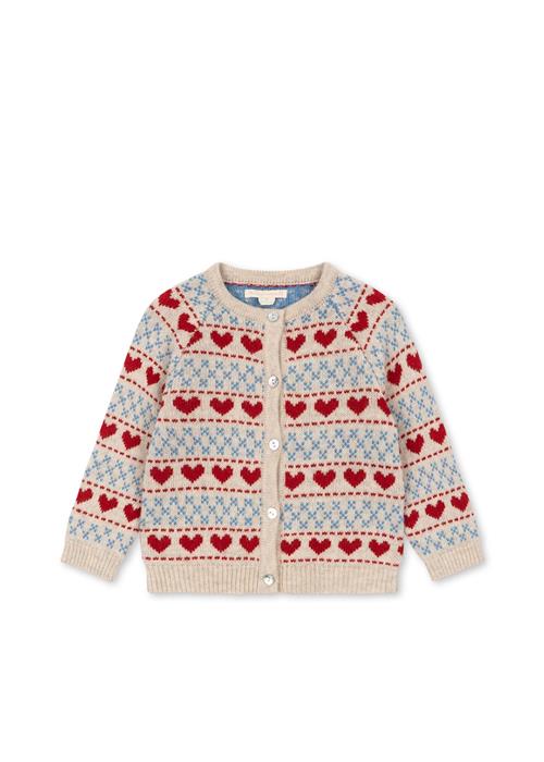 Konges Sløjd Belou Cardigan Heart  Heart-12M  Lyserød  12 måneder  Piger