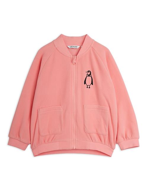 Mini Rodini Penguin Emb Microfleece Jacket Pink Pink 104/110 cm  Lyserød  104/110 cm  Piger