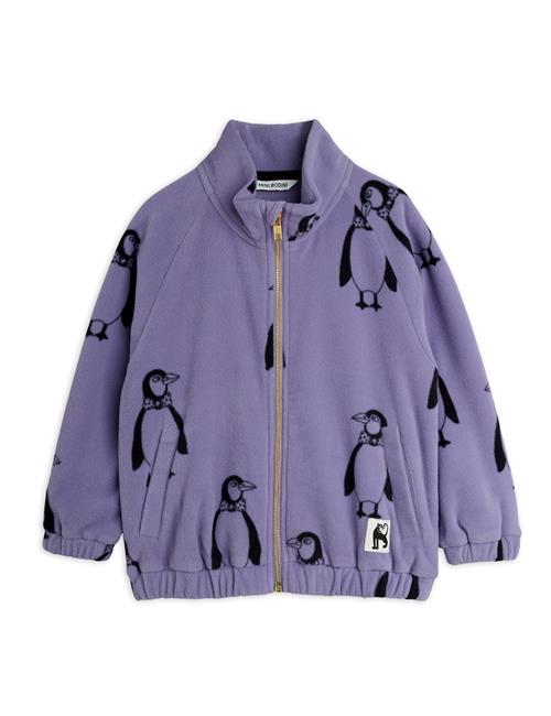 Mini Rodini Penguin Aop Fleece Jacket Purple Purple 128/134 cm  Lilla  128/134 cm  Drenge, Piger