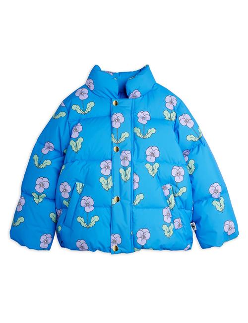 Mini Rodini Violas Aop Citypuffer Blue Blue 104/110 cm  Blå  104/110 cm  Drenge