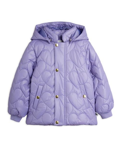 Mini Rodini Heart Quilted Hooded Puffer Purple Purple 116/122 cm  Lilla  116/122 cm  Drenge, Piger