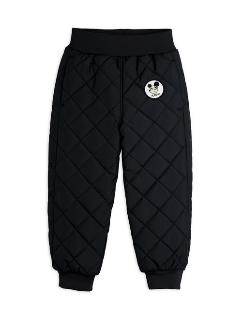 Mini Rodini Ritzratz Patch Quilted Outerwear Trousers Black Black 92/98 cm  Sort  92/98 cm  Drenge, Piger