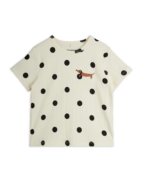 Mini Rodini Dots Aop Dog Ss Tee Off-white Off-white 116/122 cm  Hvid  116/122 cm  Drenge, Piger