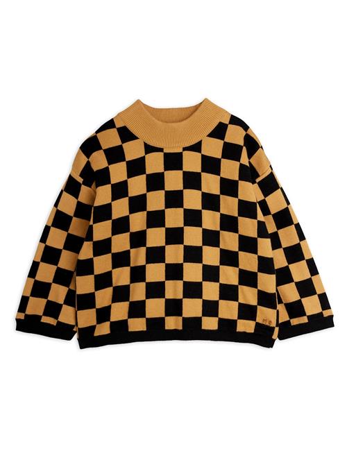 Mini Rodini Chess Check Knitted Sweater Brown Brown 128/134 cm  Brun  128/134 cm  Drenge, Piger