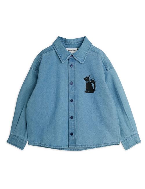 Mini Rodini Lw Denim Skunk Sp Ls Shirt Blue Blue 92/98 cm  Blå  92/98 cm  Drenge