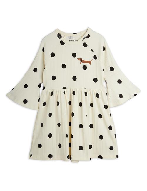Mini Rodini Dots Aop Dog Trumpet Sleeve Dress Off-white Off-white 68/74 cm  Hvid  68/74 cm  Drenge, Piger