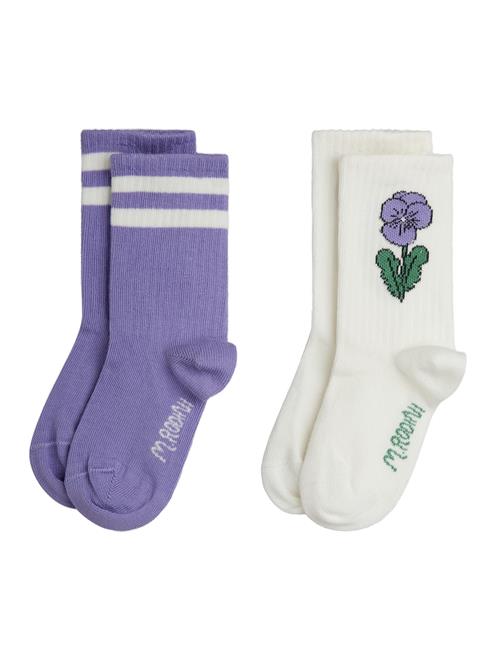 Mini Rodini Viola Stripe 2-Pack Socks Multi Multi 28-31 EU  Hvid  28-31 EU  Drenge, Piger