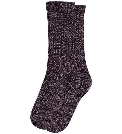 MP Strømper - Uld - Rib - Quinn - Dark Purple