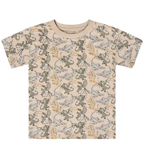 Minymo T-shirt - AOP - Feather Gray