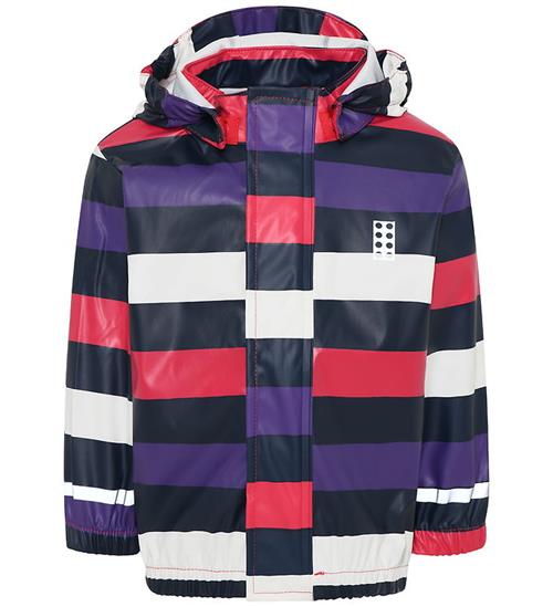 LEGOÂ® Wear Regnjakke - PU - Jane 102 - Lila/Hvid/Fuchsiastri