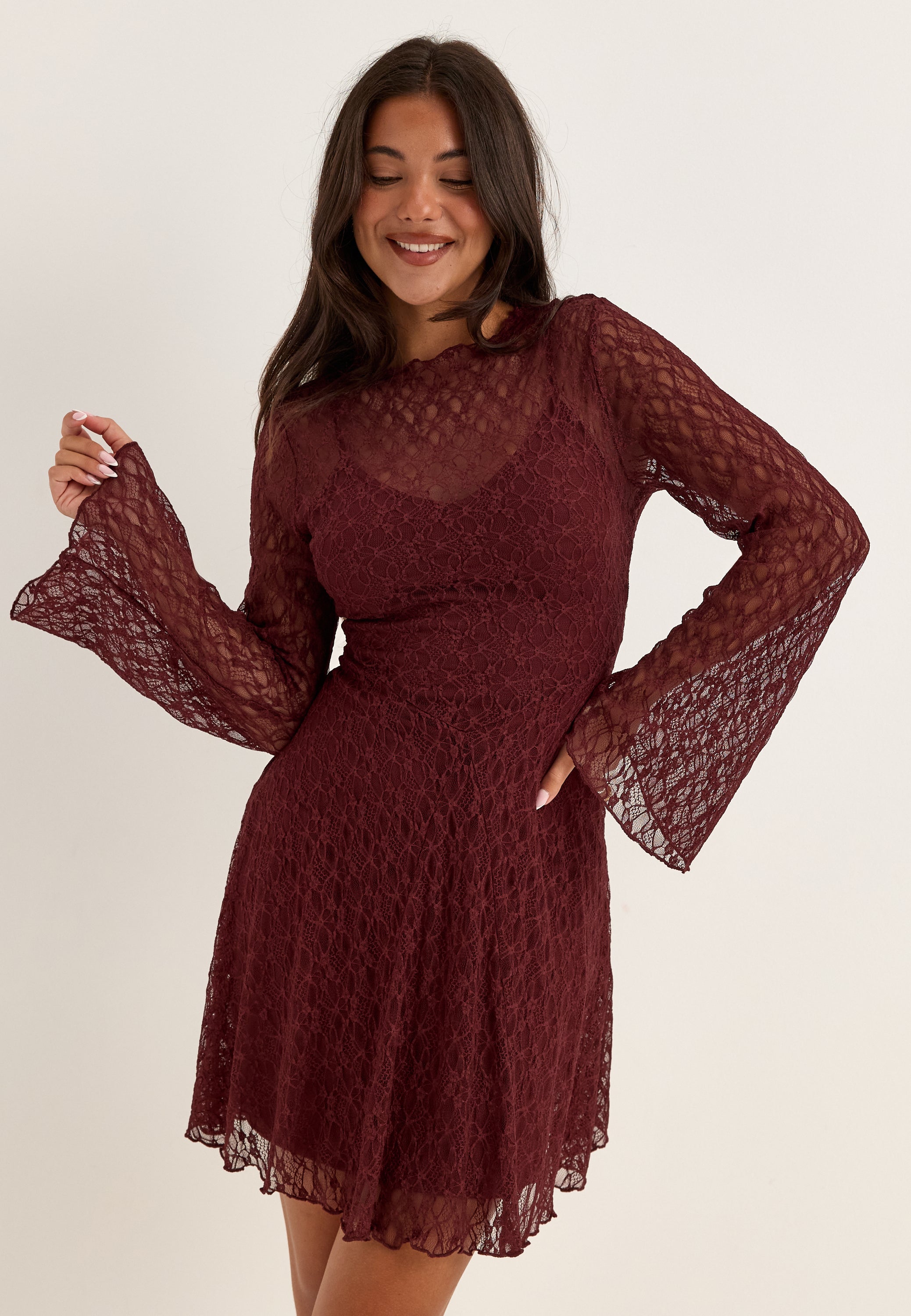 BUBBLEROOM Lace Mini Dress