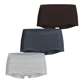 Björn Borg Trusser 3P Everyday Cotton Boxer Shorts Sort/Grå bomuld Medium Dame