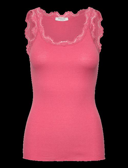 Rosemunde | Rwbabette Silk Sl U-Neck Long Lace Top | M