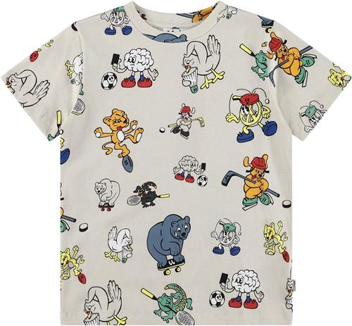 Molo Ralphie T-Shirts Short Sleeves Curious Pals Curious Pals 116 cm  Grå  116 cm  Drenge