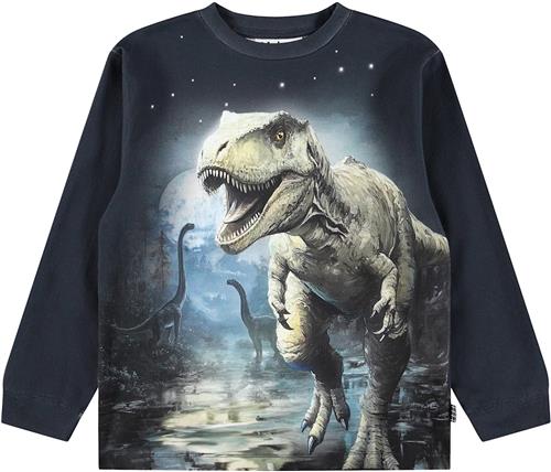 Molo Rube T-Shirts Long Sleeves Moonlight Rex Moonlight Rex 164 cm  Blå  164 cm  Drenge