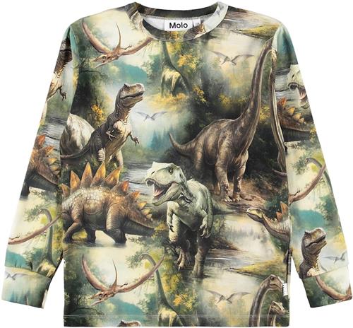 Molo Rill T-Shirts Long Sleeves Dino Harmony Dino Harmony 122 cm  Brun  122 cm  Drenge