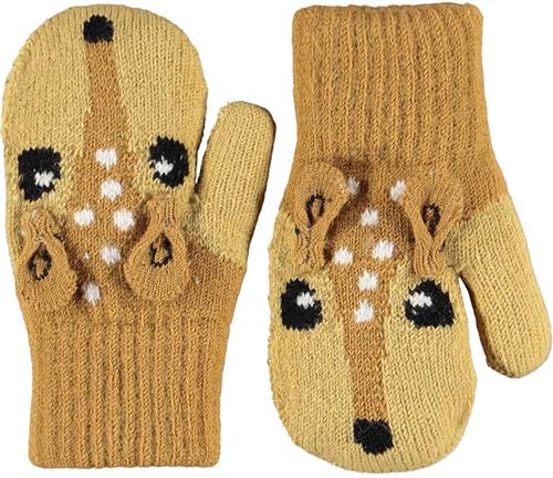 Molo Kenau Strikkede Vanter Camel  Camel 3-5 Y  Brun  3-5 år  Piger