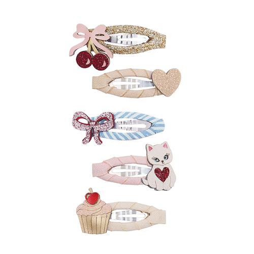 Mimi & Lula 5-pak Clic Clacs Mini Kittybow  Mini Kittybow-One Size  Lyserød  One Size 3-8 Years Piger