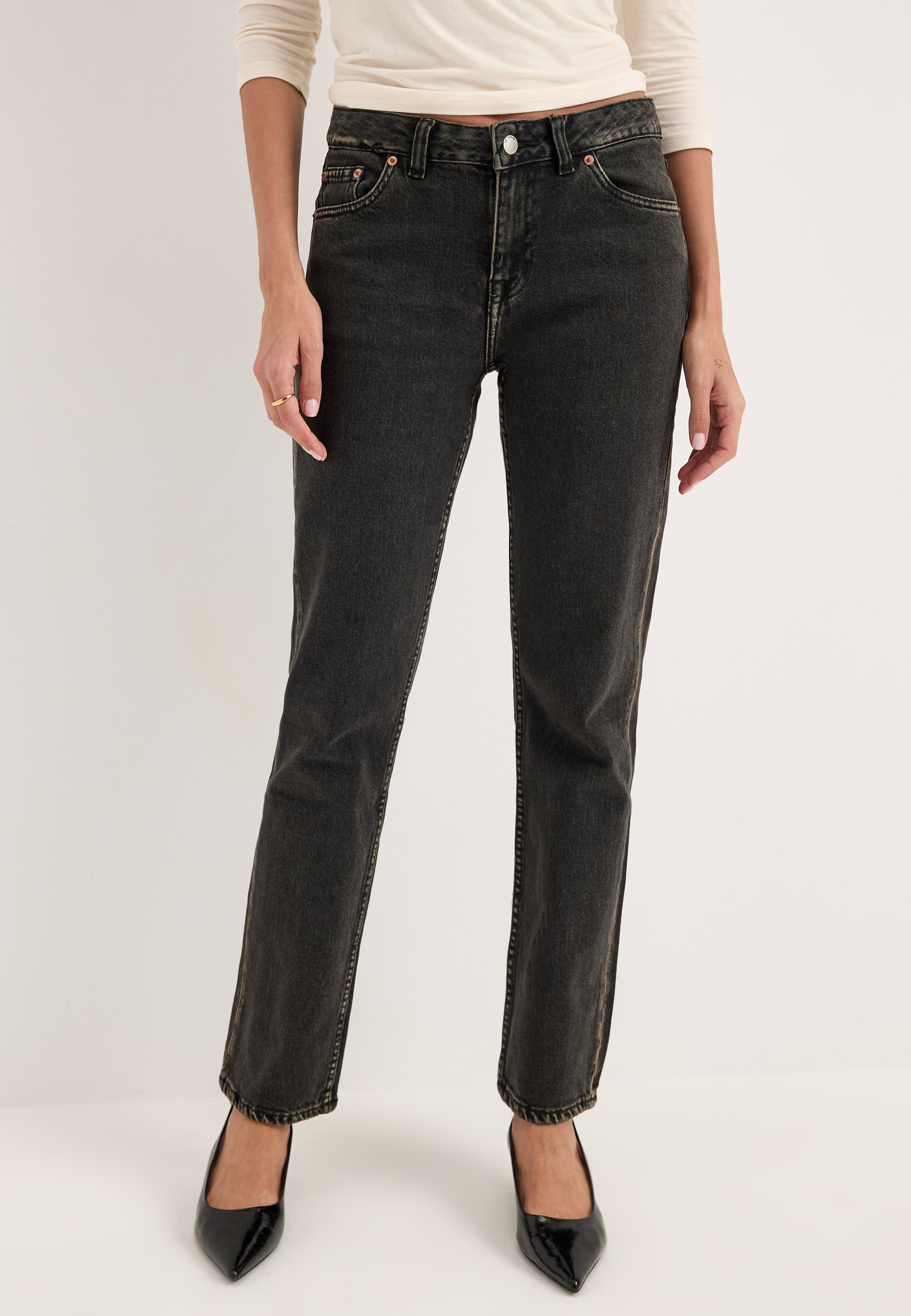DR. DENIM Straw Mid Slim