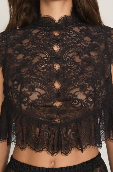 Hunkemöller Top Allover Lace Legacy Sort