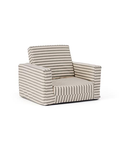 Kid's Concept Sammenklappelig Lænestol Natural White/ Blue  Natural White/ Blue-OS  Hvid  One Size  Drenge, Piger