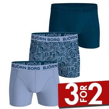 Björn Borg 3P Bamboo Cotton Boxers Marine/Blå Large Herre