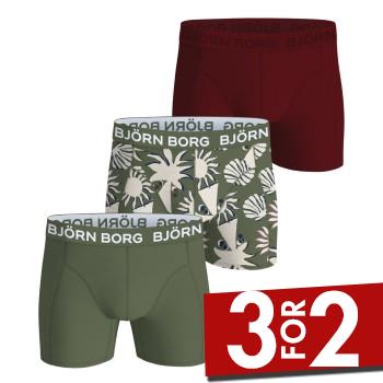 Björn Borg 3P Bamboo Cotton Boxers Rød/Grøn XX-Large Herre
