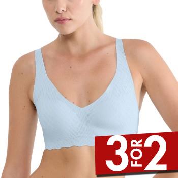 Sloggi BH ZERO Feel Bliss Soft Bra Lyseblå Large Dame