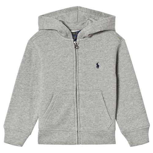 Ralph Lauren Hættetrøje Med Lynlås I Bomuldsfleece Dark Sport Heather 6 years (US 7)  Grå  124-134 cm  Drenge