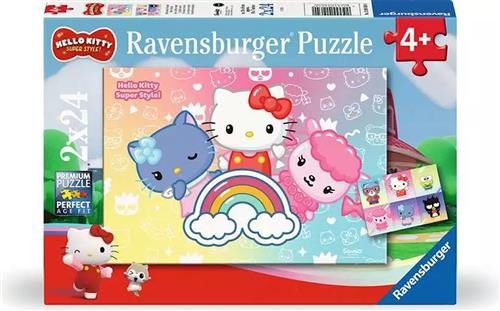 Ravensburger Hello Kitty Best Friends 2x24p-puslespil Pink  Pink One Size  Lyserød  One Size 4+ Years Drenge, Piger