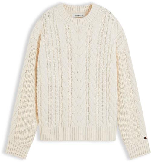Tommy Hilfiger Striktrøje Ivory Petal  Ivory Petal 6 Y  Hvid  6 år  Drenge, Piger