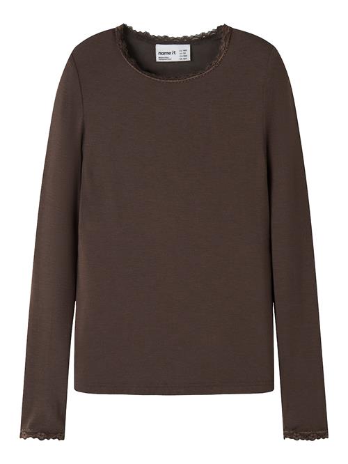 Name It Sweatshirt Chocolate Brown  Chocolate Brown 116 cm  Brun  116 cm  Piger