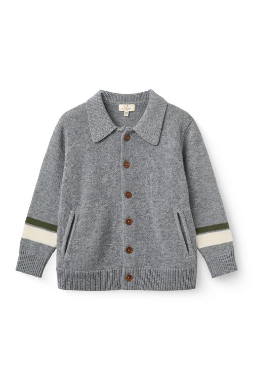 Copenhagen Colors Cashmere High School Cardigan Grey Melange Comb-134 cm  Grå  134 cm  Drenge