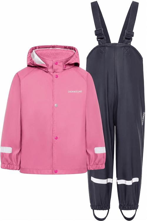 Didriksons Slaskeman Regnsæt Heather Pink  Heather Pink 100 cm  Lyserød  100 cm  Drenge, Piger