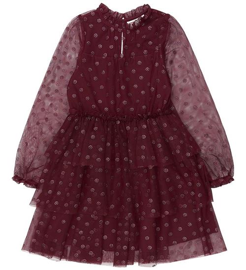The New Kjole - TnPascha - Tyl - Burgundy AOP TN