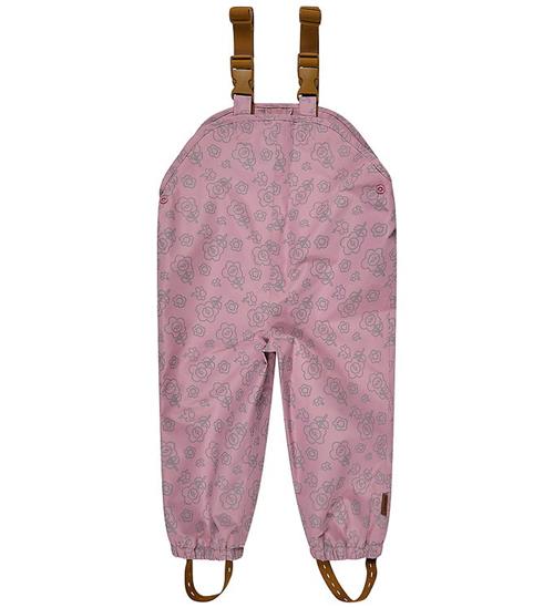 Sterntaler Regnbukser m. Seler - PE - Mørk Rosa m. Refleksprint