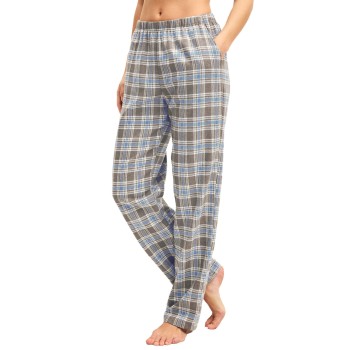 Calida Alpine Flannel Pyjama Pants Blå/Grå Large Dame
