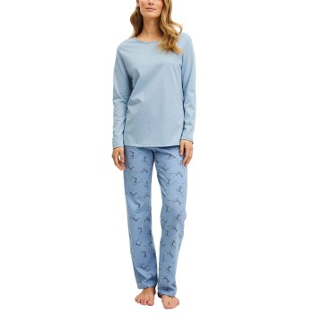 Calida Lovely Nights Pyjamas Blå/Blå bomuld X-Large Dame