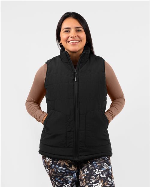 Polly Black Teddy Reversible Vest