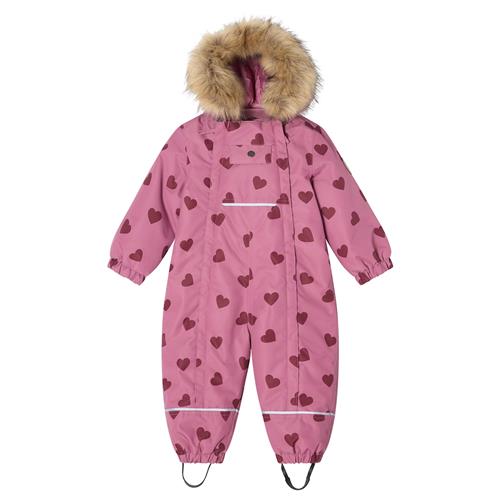 Kuling Val D'Isere Vinteroveralls Mauve Hearts  Mauve Hearts-74 cm  Lyserød  74 cm  Drenge, Piger