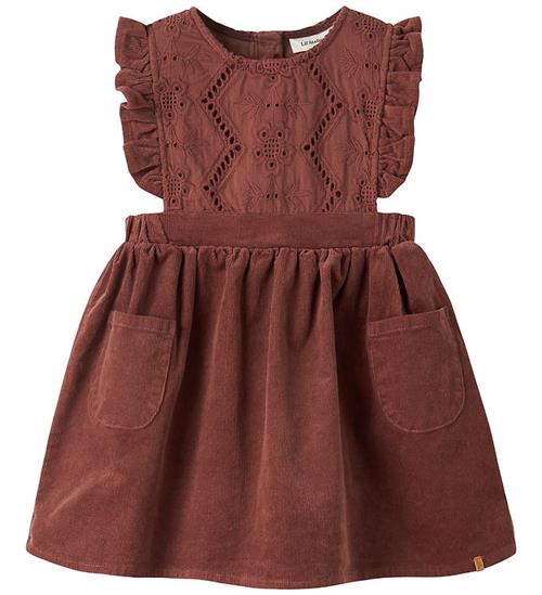 Lil Atelier Kjole - Corduroy - NmfOnellas - Mahogany