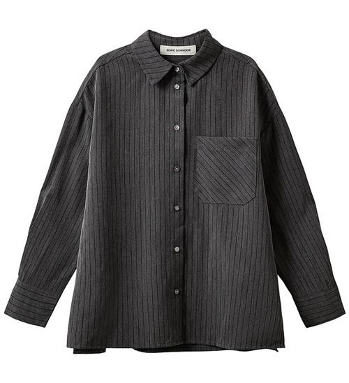 Sofie Schnoor Skjorte - KaliaSy - Dark Grey m. Striber