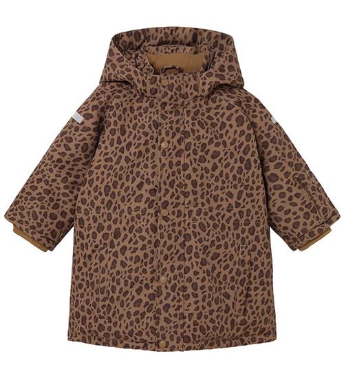 Tiny Cottons Vinterjakke - Mocha m. Leopardprint