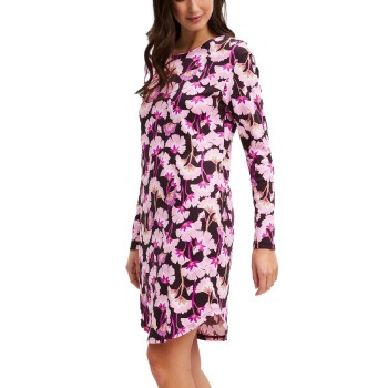Calida Autumn Dreams Long Sleeve Nightshirt Rosa blomstret bomuld X-Large Dame