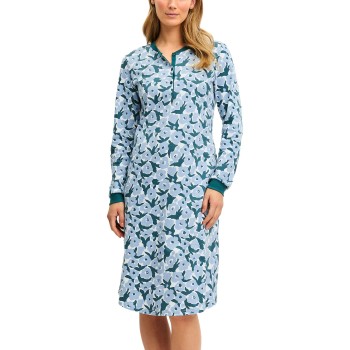 Calida Midnight Flowers Nightdress Blomstret bomuld Large Dame