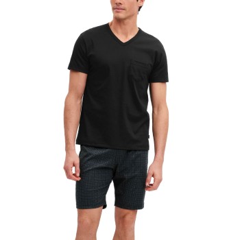 Calida Relax Streamline 1 Short Pyjamas Sort/Grå bomuld X-Large Herre