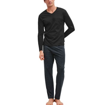 Calida Relax Streamline 5 Pyjama Sort/Grå bomuld X-Large Herre