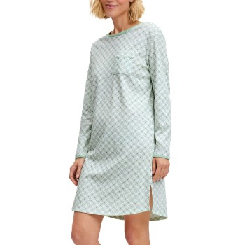 Calida Sweet Dreams Long Sleeve Nightdress Mintgrøn bomuld Medium Dame