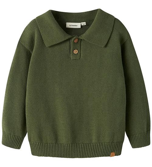 Lil Atelier Polobluse - Strik - NmmOlo - Cypress