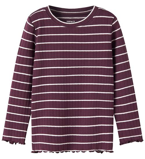 Name It Bluse - Rib - Slim - NmfOlena - Mauve Wine